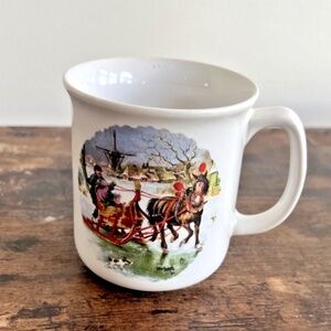 Royal Schwabap 1984 Holland Hand Decorated Winter Scene Mug